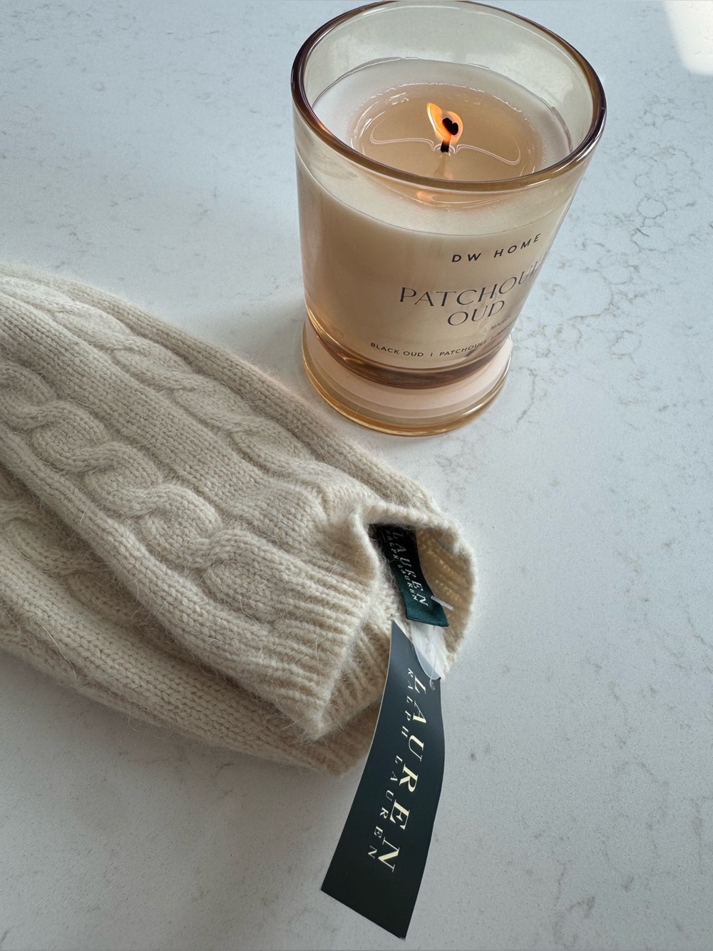 Ralph Lauren Cream Cable-Knit Long Gloves - Picture 5 of 5